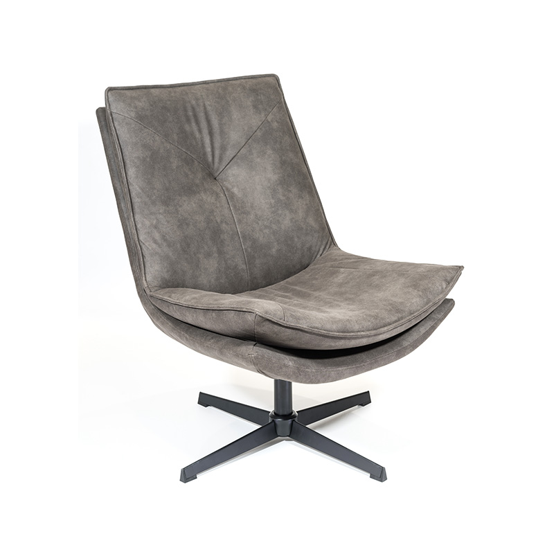 PU Rotating Lounge Chair/Accent Chair/Leisure Chair/Occasional Chair dengan Metal Base